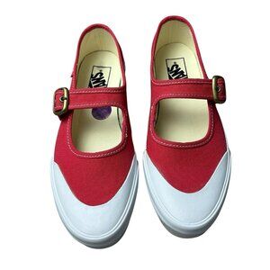 VANS Women's Mary Jane Shoes Red / White Size M 6.5 - W 8 New